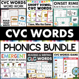 Kindergarten Phonics Worksheets CVC Word Work Centers Deco