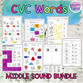 CVC Words | MIDDLE SOUNDS | NO PREP Worksheets