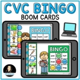 CVC Bingo Boom Cards Distance Learning with Audio Support