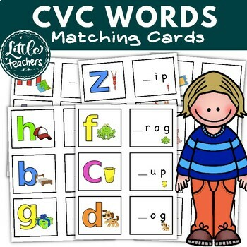 CVC Words - Matching Cards! by Little Saad Teacher | TPT
