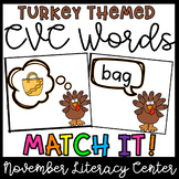 Thanksgiving Activities- CVC Words Literacy Center