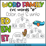 CVC Words Middle E Crown Craft | Color & Write Hats Headba