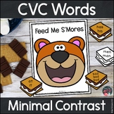 CVC Words - Minimal Contrast Short Vowel Word Decoding Activity