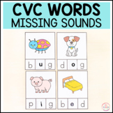 CVC Words Missing Sounds Phonics Activity - Phoneme Isolation