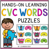 CVC Words Mixed Short Vowels Puzzles Activity Worksheets K