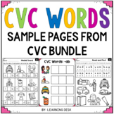 CVC Words Mixed Short Vowels Worksheets Kindergarten and F