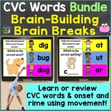 CVC Words, Onset Rime with Brain Breaks Bundle Google Slid