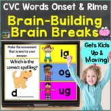 CVC Words Onset & Rime with Brain Breaks, Movement Google 