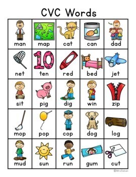 CVC Words Page and Matching Mat FREE by MrsGalvan | TpT
