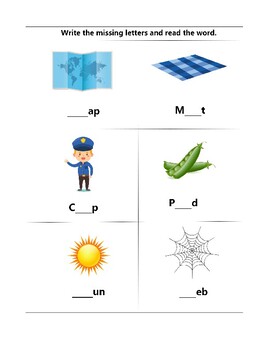 Preview of CVC Words Phonics Activity Workbook