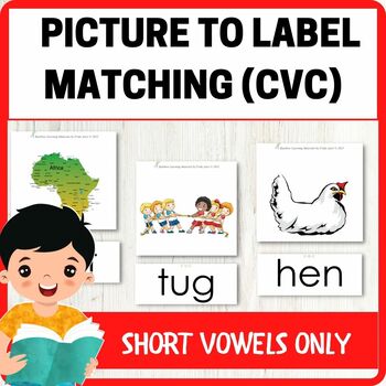 Preview of CVC Words - Picture to Label Matching