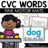CVC Words Playdough Mats | Fine Motor Skills Activities