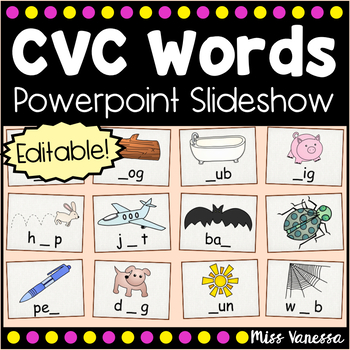 Preview of Reading And Writing CVC Words Powerpoint Slideshow