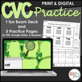 CVC Words Practice: Digital and Print (Boom, Seesaw, Google)