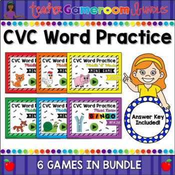 Preview of CVC Words Practice Bundle