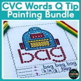 CVC Words Q-Tip Painting Bundle | Short Vowel Craft Activities
