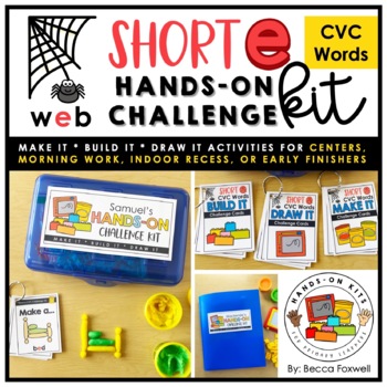 Preview of CVC Words Short Vowel E Hands-On Kit | Morning Work | Center Activities