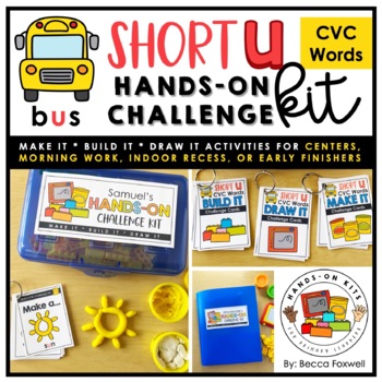 Preview of CVC Words Short Vowel U Hands-On Kit | Morning Work | Center Activities