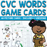 CVC Words Short Vowels Task Cards for Literacy Centers or 