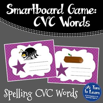 Preview of CVC Words: Spelling CVC Words Game (Smartboard/Promethean Board)