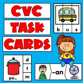 Preview of CVC Words Task Cards