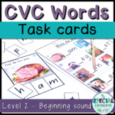 CVC Words Task Cards - Beginning sound