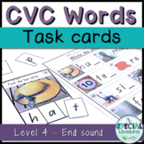 CVC Words Task Cards - End sound