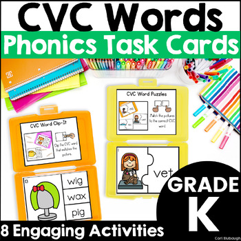 CVC Blending Cards - Literacy Intervention Activity, CVC Small