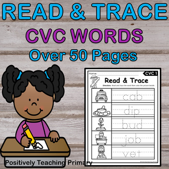 CVC Words - Trace, Write and Match by Positively Teaching Primary