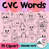 CVC Words Tracing Dots and Push Pin Clipart - Clip Art par