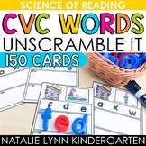 CVC Words Unscramble Phonics Science of Reading Literacy Centers
