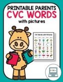 CVC Words With Pictures - Free Printable CVC Words List