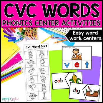 CVC Words, Word Building, Worksheets, Writing, Short Vowels | TPT