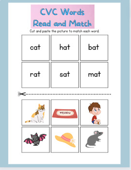 CVC Words Worksheet: Read, Cut & Paste by Jagge Speech | TPT