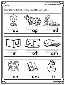 CVC Words Worksheets, Short Vowel Word Worksheets by Amanda Prater