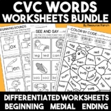 CVC Words Worksheets | CVC Words Medial Sounds by Resource Ranch
