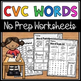 CVC Words Worksheets - CVC Worksheets - three letter words