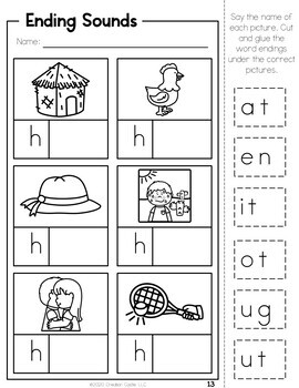 cvc words worksheets cut and paste by creation castle tpt