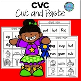 CVC Words Worksheets - Cut and Paste  ESL Phonics SPED