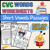 CVC Words Worksheets - Fluency & Decodable Passages