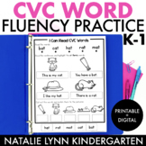CVC Words Worksheets | Kindergarten Word Families Fluency 