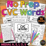 CVC Words Worksheets No Prep Printables Word Study Phonics