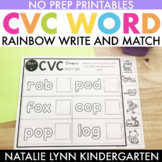 CVC Words Worksheets | Rainbow Write and Match