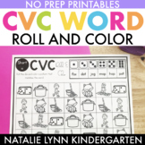 CVC Words Worksheets: Roll and Color CVC Words