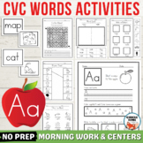 Short A Sound Worksheets, CVC Vowel & Consonant Activities