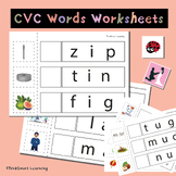 CVC Words Worksheets - Short Vowel Phonics Word Families P