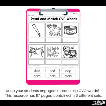 CVC Words Worksheets | Short Vowel Practice Activities by The Daily ...
