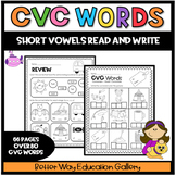 CVC Words Worksheets (Short Vowels - Letter Sounds- Readin