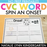 CVC Words Worksheets: Spin an Onset
