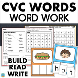 CVC Short Vowel Word Work Centers Picture Cards Blending C